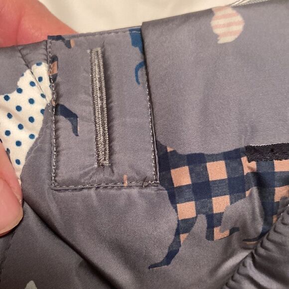Land’s End Dog Puffer Vest adjustable Grey polkadot plaid dog print Medium - Picture 13 of 17